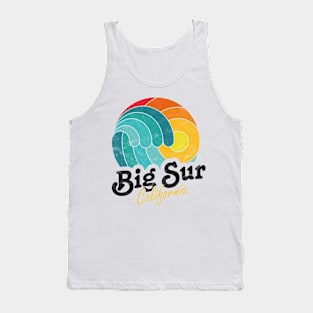 Big Sur California Surfing Surf Sunset Wave Tank Top